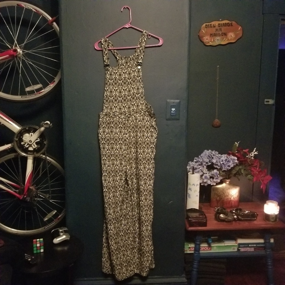 Silk Print Overalls